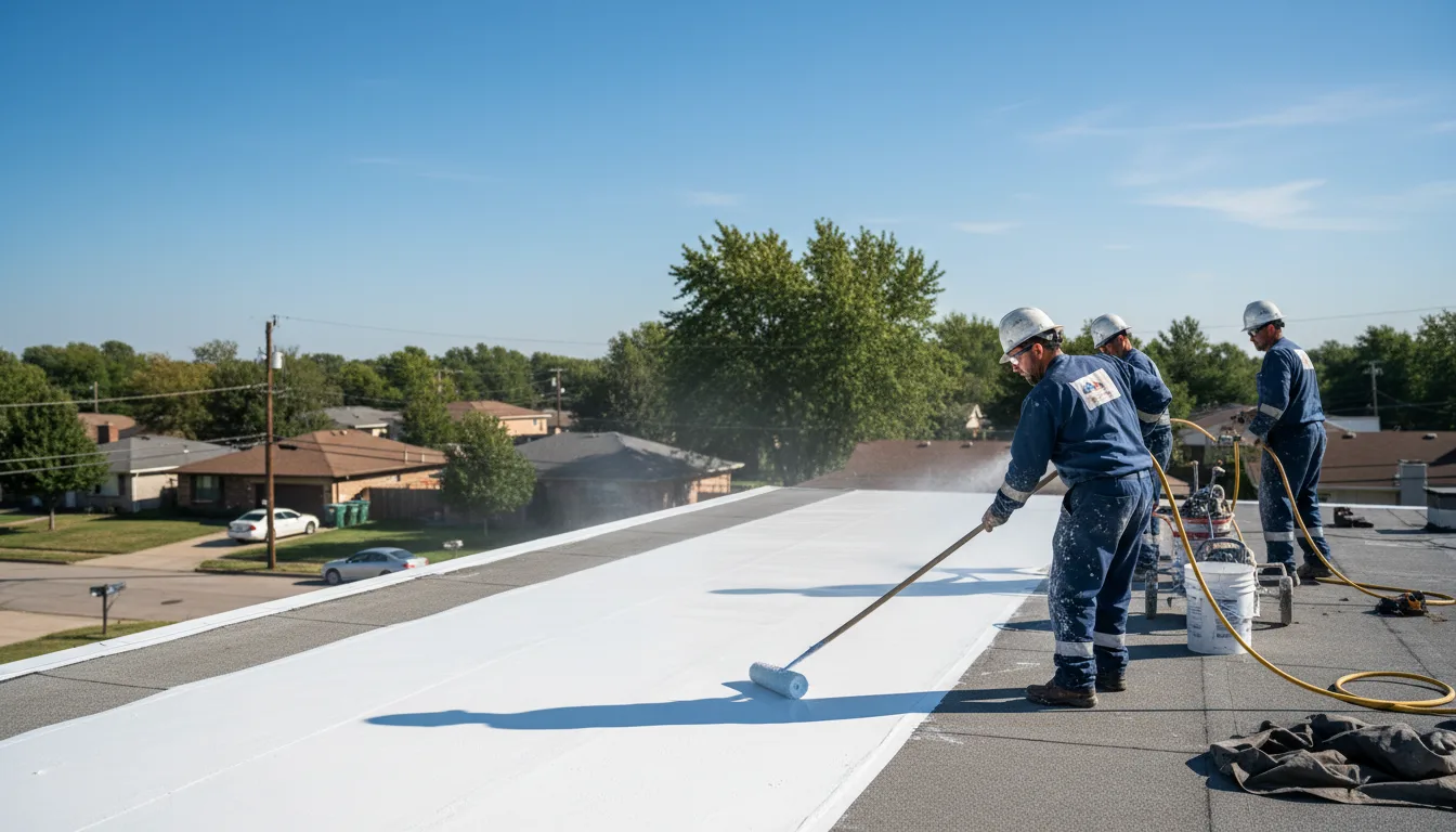 Commercial roof coating in Oak Park, MN near me